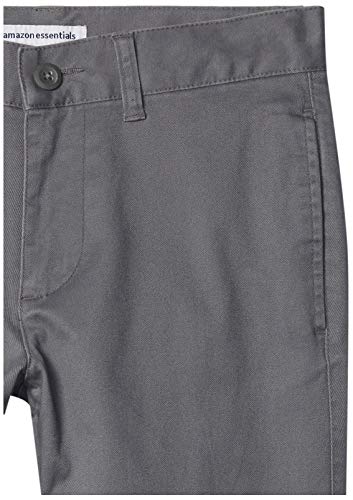 Amazon Essentials Straight Leg Flat Front Uniform Chino Pant Pants, Gris, 8(S) US