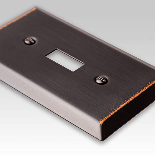 Amerelle 163DDB Traditional Steel Wallplate with 1 Duplex Outlet, Aged Bronze by Amerelle