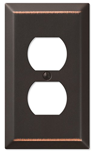 Amerelle 163DDB Traditional Steel Wallplate with 1 Duplex Outlet, Aged Bronze by Amerelle