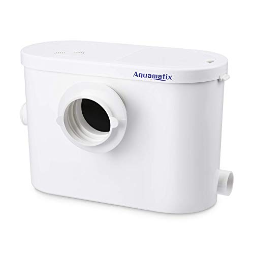Aquamatix Silencio 3 Triturador sanitario Equipo elevador aguas residuales para inodoro, baño, lavabo, ducha silencioso con filtro de carbono integrado 400W