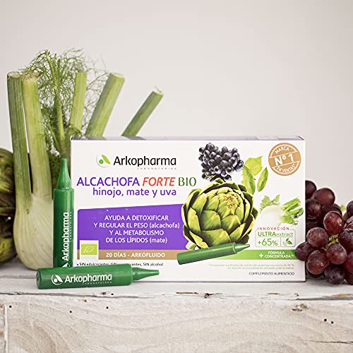 Arkopharma Arkofluido Alcachofa Forte BIO Pack 40 Ampollas, Eliminar Toxinas del Organismo + Asesoramiento Nutricional, Complemento Alimenticio