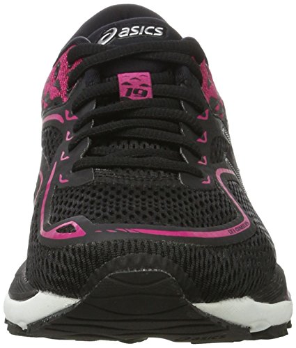Asics T7B8N9093, Zapatillas de Running Mujer, Negro (Black/Silver/Pink Peacock), 37.5 EU