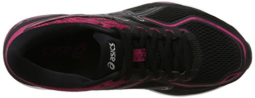 Asics T7B8N9093, Zapatillas de Running Mujer, Negro (Black/Silver/Pink Peacock), 37.5 EU