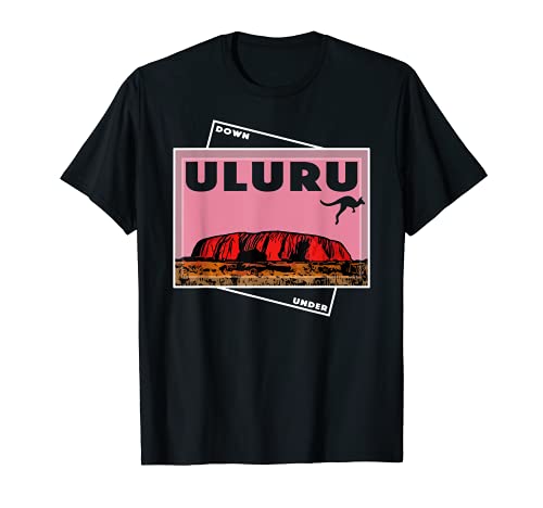 Australia abajo bajo Uluru Ayers Rock Montaña Sagrada Fresco Camiseta