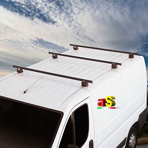 autoSHOP Kit de 3 barras portaequipajes Vivaro con sistema antirrobo para furgonetas de vehículos comerciales