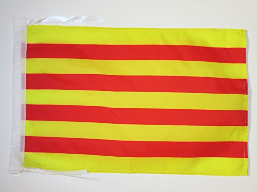 AZ FLAG Bandera de Pirineos ORIENTALES 45x30cm - BANDERINA Departamento DE Pirineos ORIENTALES - Francia 30 x 45 cm cordeles