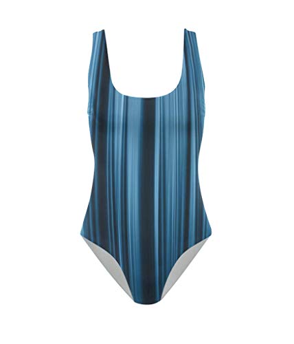 Azul Negro Bañadores de Mujer Traje de Una Pieza Bañador Ropa de Baño Monokini para Chica