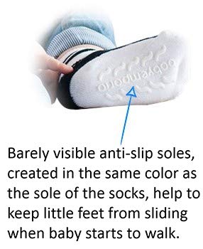 Baby Emporio 3 pares de calcetines para bebé niño - Suelas antideslizantes - Algodón suave - Con bolsita regalo - Efecto zapatillas - 0-12 meses (SNEAKERS-CAJA)