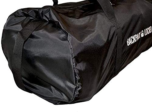 Backpack Locker – Mochila de Viaje de Vuelo/Mochila/Funda de Transporte – con Cerradura (candado Incluido) Bolsa de Lona (Negro, 45-55 litros)