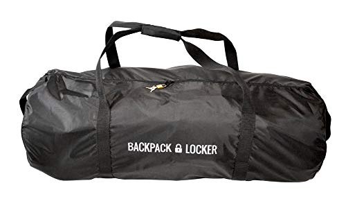 Backpack Locker – Mochila de Viaje de Vuelo/Mochila/Funda de Transporte – con Cerradura (candado Incluido) Bolsa de Lona (Negro, 45-55 litros)