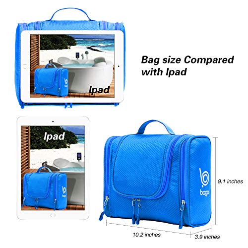 Bago Travel Toiletry Bag for Men Women and Kids Hanging Cosmetic Pouch/Toiletries Organiser for Home/Overnight Make Up Kit (Blue)