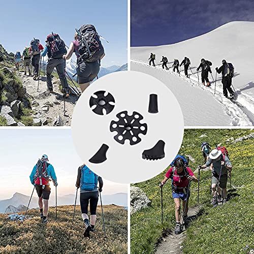Bastones de senderismo plegables con bolsa de transporte y almohadillas de goma para senderismo, montañismo, senderismo, viajes