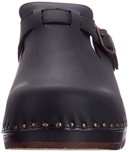 Berkemann Riemen Toeffler 402 - Zuecos Unisex, Color Negro, Talla 38