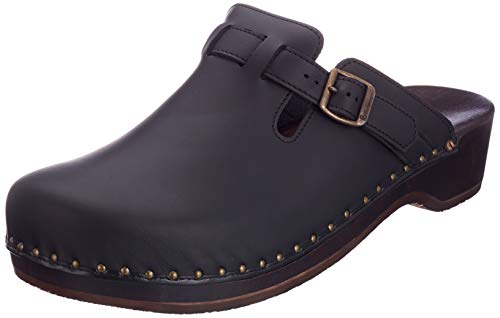 Berkemann Riemen Toeffler 402 - Zuecos Unisex, Color Negro, Talla 38