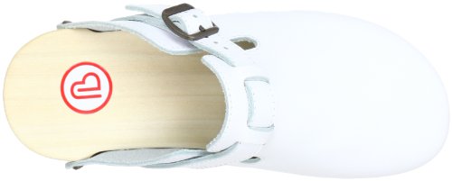 Berkemann Riemen-Toeffler, Zuecos Unisex Adulto, Blanco, 43 1/3 EU