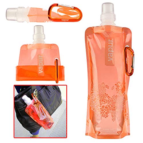 BESTZY 6 unidades Plegable Flexible Botella de Agua Reutilizable para Senderismo, Deportes al Aire Libre Plegable Botella de Agua de Plástico