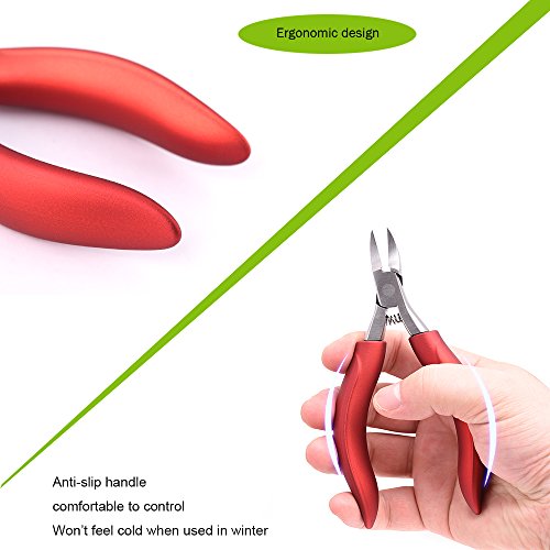 BEZOX Alicates Cortaúñas de Precisión para uñas Gruesas con Hongos o Incrustadas con Estuche de Metal