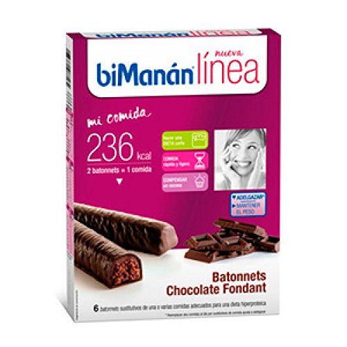 biManán Línea Pack Batonnets - 6 x 31 gr Chocolate Fondant