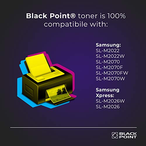 Black Point Cartucho de Tóner para MLT-D111S (D111S) - Negro - para Samsung: SL-M2022 SL-M2022W SL-M2070 SL-M2070F SL-M2070FW SL-M2070W Xpress: SL-M2026W SL-M2026 - Certificado TÜV