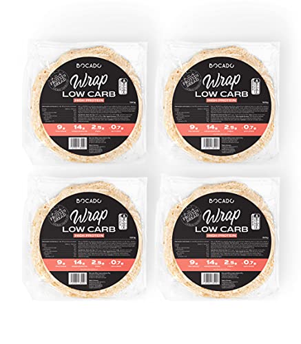 Bocado Functional Foods - Wrap Proteico- Pack de 4 (4 x 320g) 32 tortillas