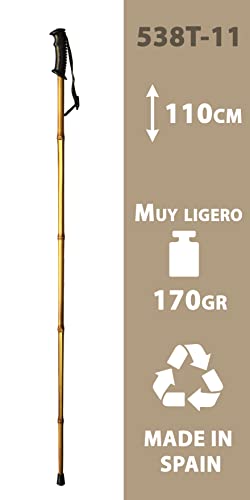 Bordón montaña Trekking caña bambú Muy Ligero (538T) (110cm) 170gr