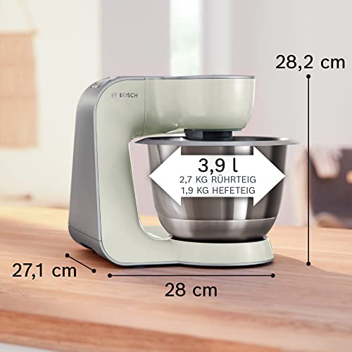 Bosch MUM58L20 CreationLine Robot de cocina con accesorios, 1000 W, 3.9 litros de capacidad, color gris [Exclusiva Amazon]