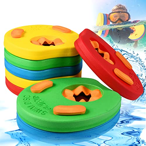 Brasas para niños, 8 discos de natación flotantes para aprender a nadie, seguras y duraderas, adecuadas para niños de 4 a 8 años