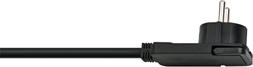 Brennenstuhl cable alargador de 3 m con enchufe plano (alargador eléctrico, enchufe plano, para interiores) negro