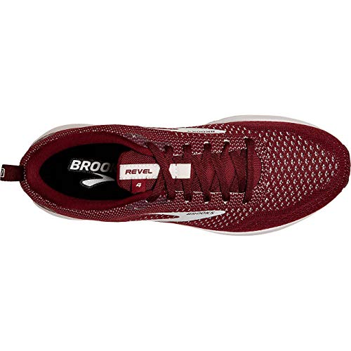 Brooks Men's Revel 4 Breakthrough Pack CMA Running Shoes, (Size 12, Dark Red/White)