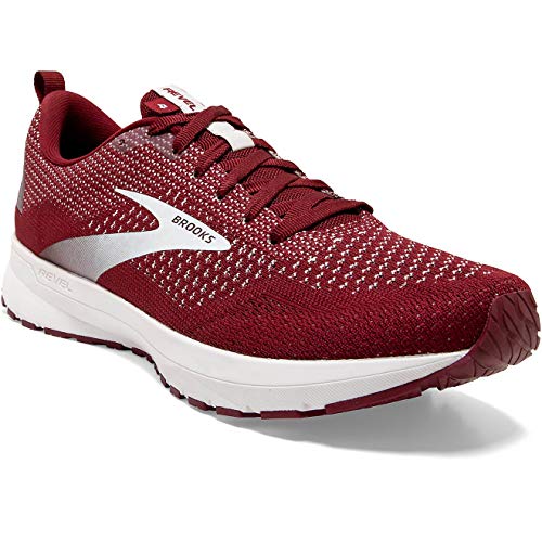 Brooks Men's Revel 4 Breakthrough Pack CMA Running Shoes, (Size 13, Dark Red/White)