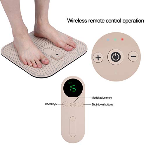 Brrnoo EMS - Masajeador de pies eléctrico para masaje de pies, reducción de la fatiga que favorece la circulación de la correa, diseño ergonómico USB portátil recargable