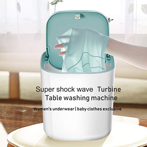 Bsopem - Lavadora de turbinas ultrasónicas mini inalámbrica turbo portátil, con alimentación USB, silenciador para ropa interior de bebé, viajes, caravanas, camping, lavandería