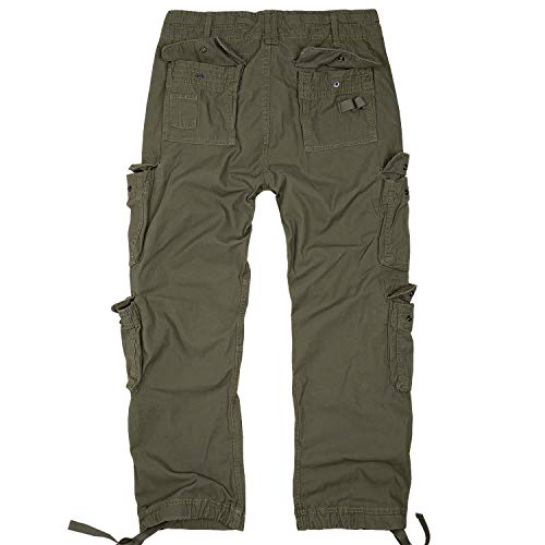 bw-online-shop Squad Vintage - Pantalones cargo para hombre verde oliva 34W x 32L
