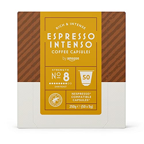 by Amazon Cápsulas Espresso Intenso, compatibles con Nespresso - 100 cápsulas (2 x 50)