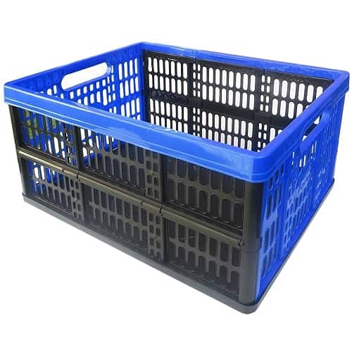 CABLEPELADO Caja Plegable con Asas plastico 32 litros Azul-Negro