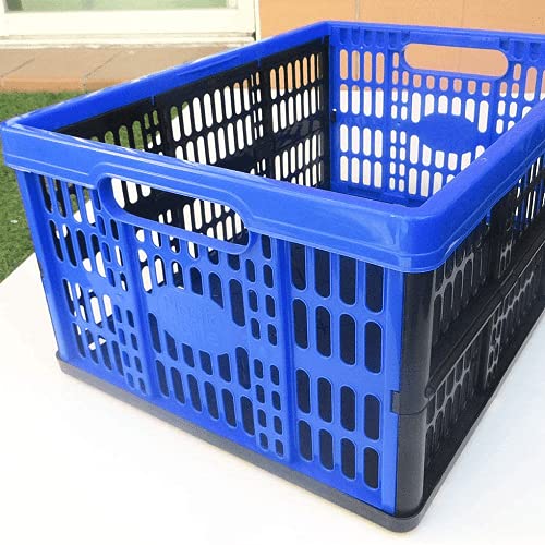 CABLEPELADO Caja Plegable con Asas plastico 32 litros Azul-Negro
