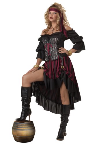 California Costumes Pirate Wench Disfraz para Adultos, Negro/Burgunderrot, XL para Mujer