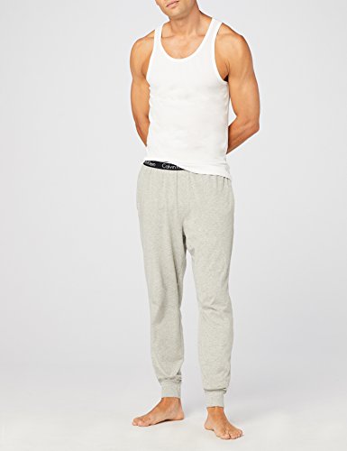 Calvin Klein 2p Tank Camiseta sin Mangas, Blanco (Blanco 100), L para Hombre