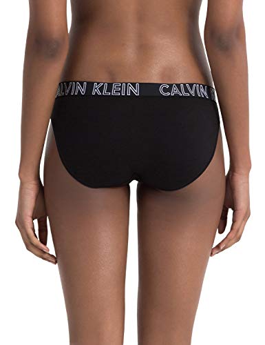 Calvin Klein Bikini Brief Braguita, Black 001, L para Mujer