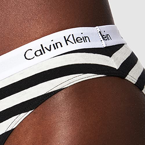 Calvin Klein Bikini Estilo Ropa Interior, Rainer Stripe_Snow Heather, S para Mujer