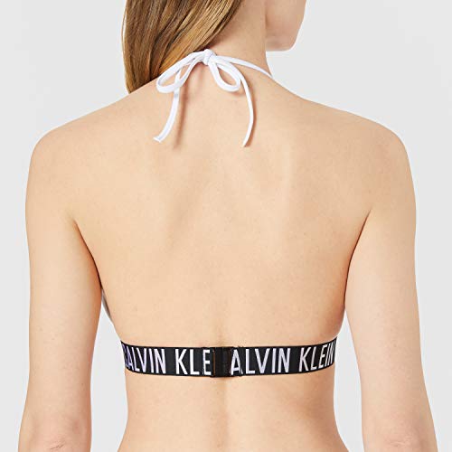 Calvin Klein Triángulo-rp Parte Superior de Bikini, Pvh Classic White, S para Mujer