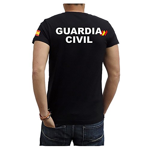 Camiseta Guardia Civil Bandera (XXL, Negro)