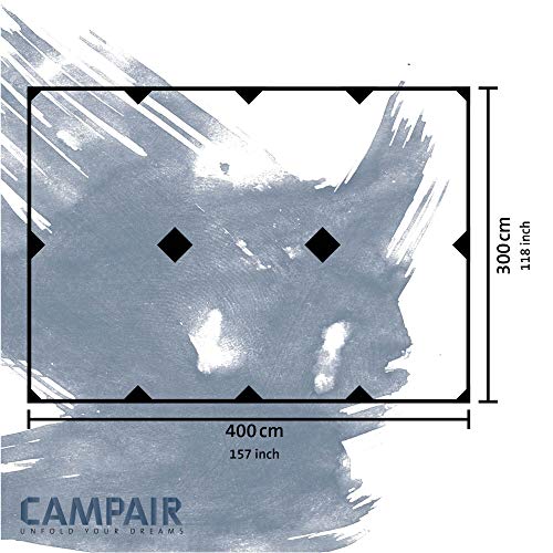 CampAir Tarp M, Toldo Rectangular, 300 x 400 cm, Color Verde