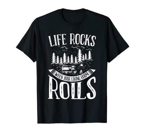 Camping Life Rocks RV Camper autocaravana RV Camping Camiseta