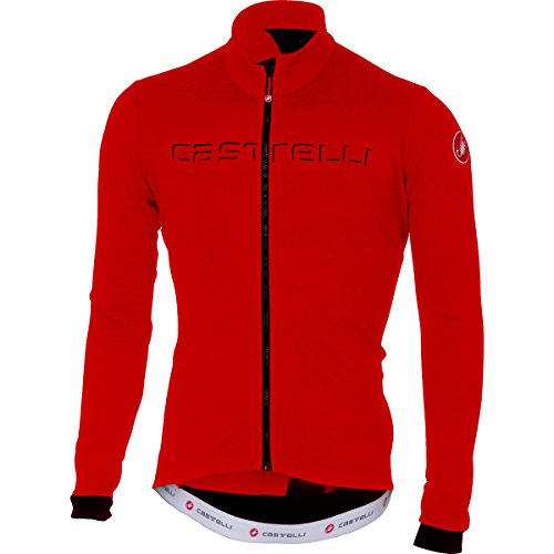 Castelli - Maillot de ciclismo para hombre con efecto invernal Fondo FZ – Camiseta térmica que absorbe la humedad para clima frío