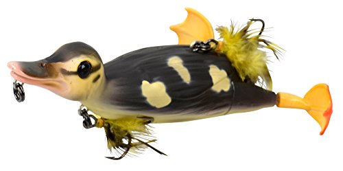Cebo en forma de pato para pesca 3D Suicide Duck Wobbler de Savage Gear para pescar lucios y siluros, amarillo