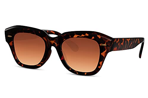 Cheapass Gafas de Sol Ultima Tendencia Leopardo con Lentillas Marrones para Hombre y Mujer Forma Icónica protección UV400