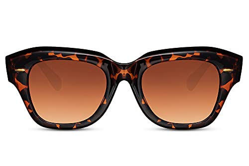 Cheapass Gafas de Sol Ultima Tendencia Leopardo con Lentillas Marrones para Hombre y Mujer Forma Icónica protección UV400