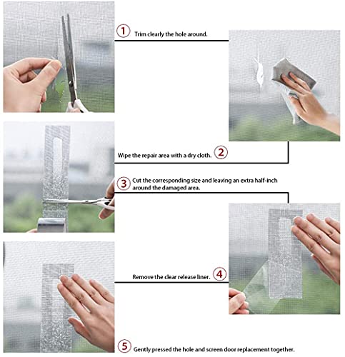 Cinta para reparar mosquiteras de tela para cortina y ventana, protege la mosquitera y la mosquitera. Kit de tela de fibra de vidrio Sticky Net adhesivos para mosquitera de 5 x 200 cm (gris)