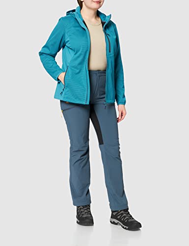 CMP Jacquard Softshell Jacket with Pocket Chaqueta Shell, Lake, 52 para Mujer